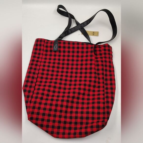 Free Buffalo Plaid Checker Gigham Red and Black Checkered Tote Bag Ardene - Picture 5 of 5
